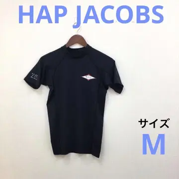 HAP JACOBS 여성용 하이넥 반팔 T셔츠 블랙 사이즈 M