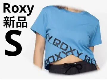 새상품 ROXY 크롭 T셔츠 파랑 S 블루