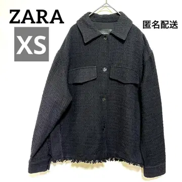 ZARA 트위드 셔츠 자켓 블랙 XS 사이즈
