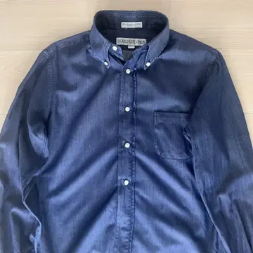 INDIVIDUALIZED SHIRTS 네이비 버튼 다운 셔츠