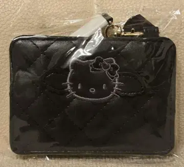 헬로키티 블랙 엔젤 퀼팅 패스 케이스