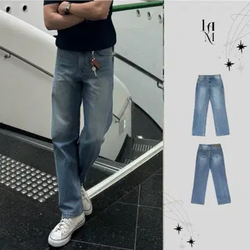 1AM 빈티지 워시 스트레이트 데님