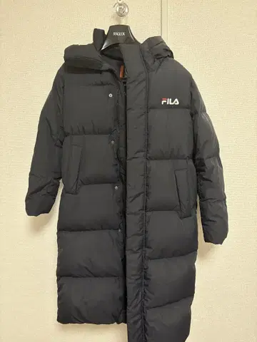 FILA 롱 다운 XS 패딩 네이비