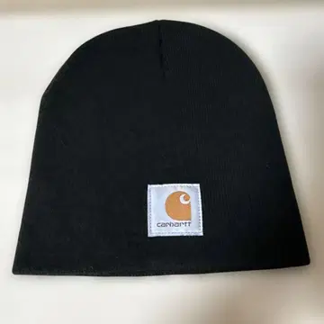 Carhartt 블랙 니트 모자 원사이즈