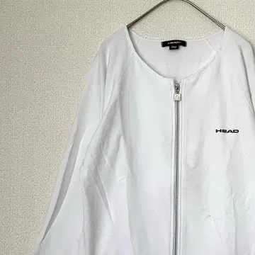 HEAD 블루종 맨투맨 집업 로고 프린트 래글런 빅