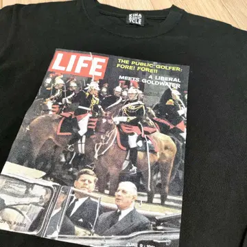 기나시 사이클 x LIFE 존 F 케네디 긴팔 티셔츠 롱티