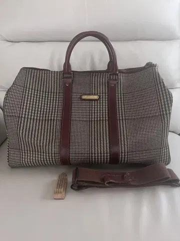 랄프 로렌 보스턴 백 하운드투스 체크 패턴