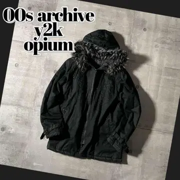 y2k 코듀로이 퍼 자켓 벨트 기믹 아카이브 opium
