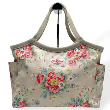 새상품급 Cath Kidson 토트백 꽃무늬 PVC 그레이