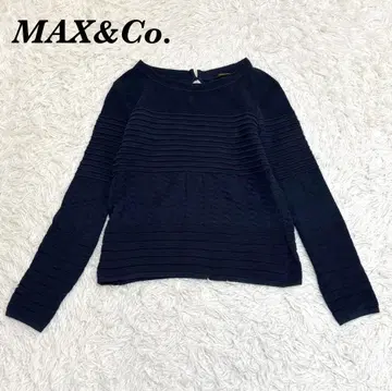 새상품급 MAX&Co. 와이드 니트 스웨터 M 네이비