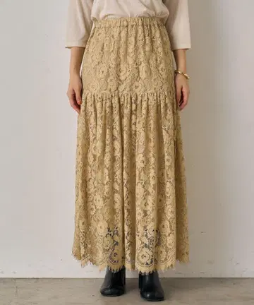 라운지 드레스 Loungedress 스커트 빈티지 스타일 레이스