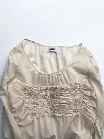 [ 새상품급 ] zucca 코튼 보일 디자인 블라우스