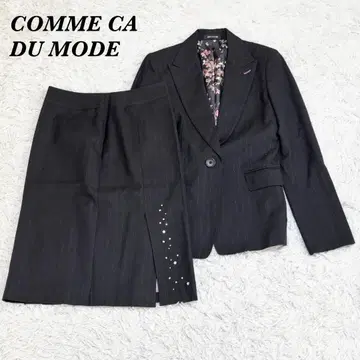 새상품급 꼼사데모드 비쥬 안감 올 패턴 스커트 수트 셋업 9 11