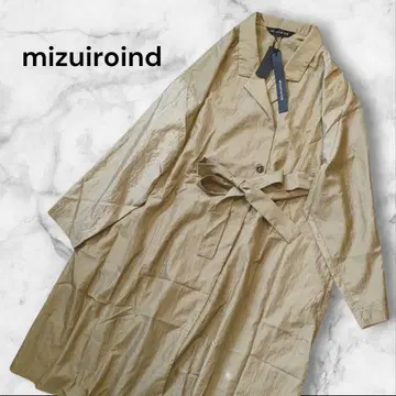새상품 mizuiroind 새틴 와셔 세탁 가능한 롱 코트 트렌치