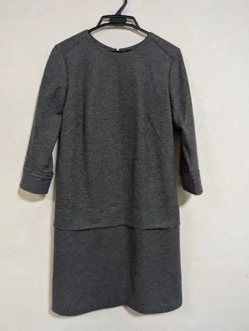 [언타이틀] 고급 울 롱 기장 원피스 size 4 그레이