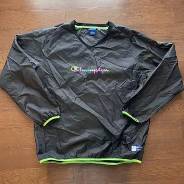 Champion 나일론 자켓 XL 블랙/네온