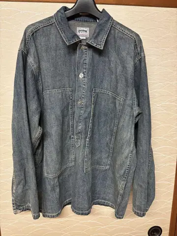 HOUSTON 휴스턴 데님 풀오버 워크 셔츠 XL