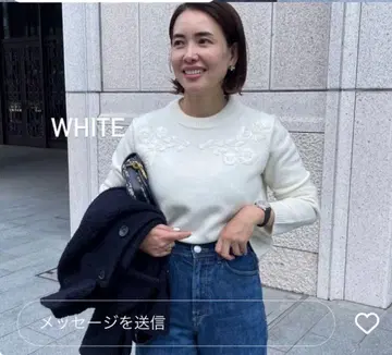 [ 미사용 새상품 ] OHGA 마가렛 니트 화이트