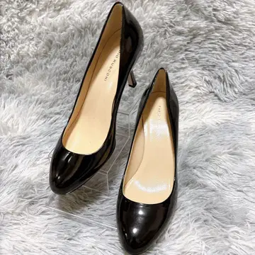 새상품 FABIO RUSCONI 펌프스 23.5~24.0cm 에나멜 블랙