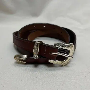 모니타리 롱 내로우 벨트 브라운