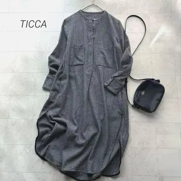 티카 하운드투스 울 원피스 밴드 카라 그레이 하운드투스