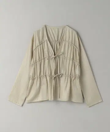 셔링 리본 셔츠