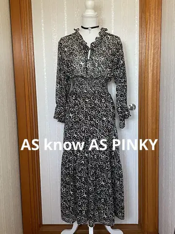 AS know AS PINKY 히라리 디어드 원피스