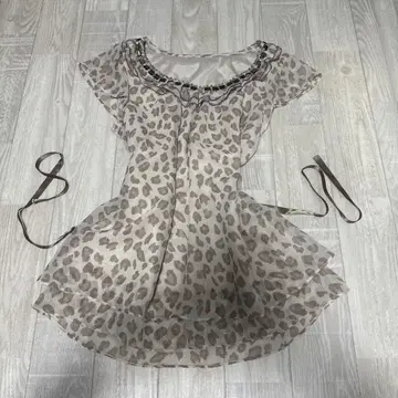 그런지 y2k 레오파드 무늬 인기 블라우스 상의 모리걸