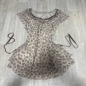 그런지 y2k 레오파드 무늬 인기 블라우스 상의 모리걸