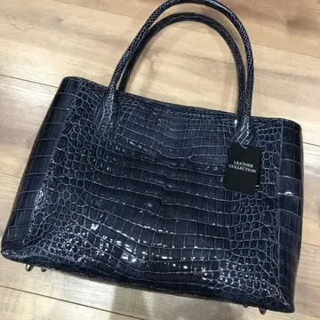 크로커다일풍 토트백 네이비가 섞인 그레이 계열 택 포함