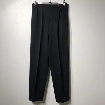 블랙 스트레이트 슬랙스 허리밴딩