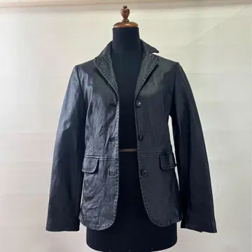 MK KLEIN+ 라무 양가죽 테일러드 카라 자켓 38