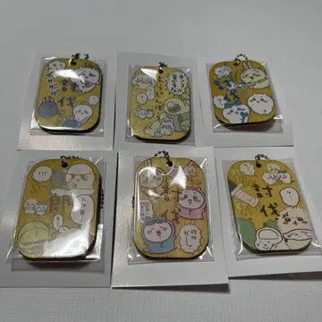 치이카와 (먼작귀) 보도 플레이트 키링 6개 컴플리트 세트