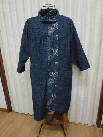 빈티지 원단 카스리 패치 튜닉