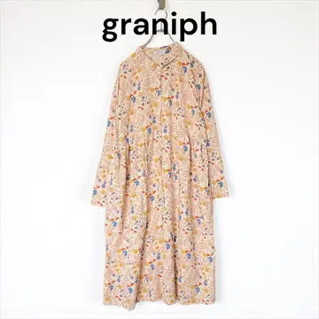 graniph 그라니프 셔츠 원피스 올 패턴 꽃무늬 플라워