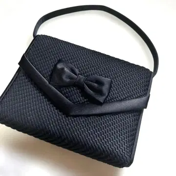 블랙 포멀 핸드 세컨드 백 2way 교체 리본 포함 21x16x4