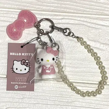 로리즈팜 키티 퀼팅 키 참 핑크