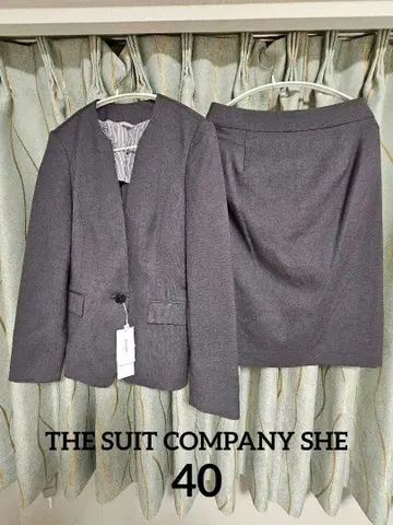 [새상품] THE SUIT COMPANY SHE 노카라 정장 세트 40