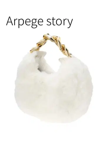 Arpege story 아르페쥬 스토리 하프문 퍼 백 화이트