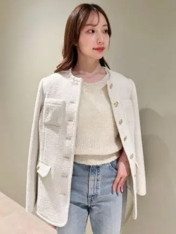 CELFORD 28,600엔 24AW 파이핑 트위드 자켓