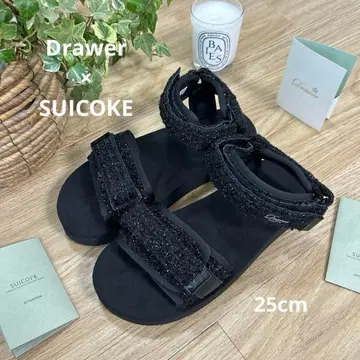 새상품급 Drawer 별주 SUICOKE 스이콕 트위드 샌들 25cm