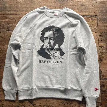 새상품 빈티지 복각 헬스니트 베토벤 맨투맨 그레이 M