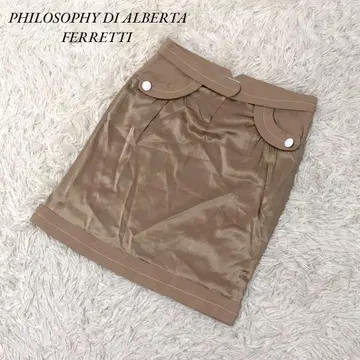 필로소피 디 알베르타 페레티 미니 스커트 실크 혼방 광택감 M