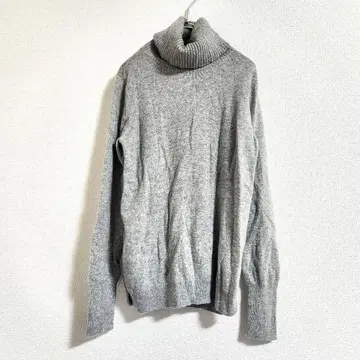 유니클로 캐시미어 100% 터틀넥 니트 라이트 그레이 큰 사이즈