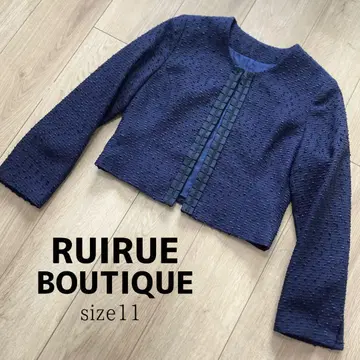 RUIRUE BOUTIQUE 트위드 노카라 자켓