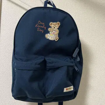 Duffy 자수 백팩 네이비