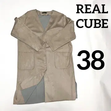 REAL CUBE 베이지 롱 코트