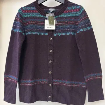 [ 새상품 ] Eddie Bauer 페어아일 패턴 가디건 PM(L)