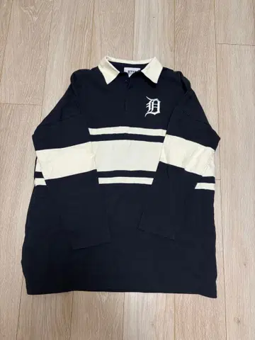 긴팔 피케 셔츠 네이비 MLB