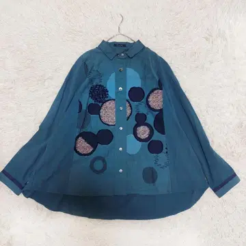 cachette 카셰트 튜닉 기장 서클 모티브 자수